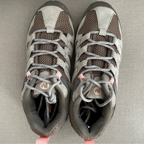 Merrell Alverstone Hiking Shoes Aluminum Grey Pink Low Lace Up Women’s Size 8.5 - Picture 4 of 9